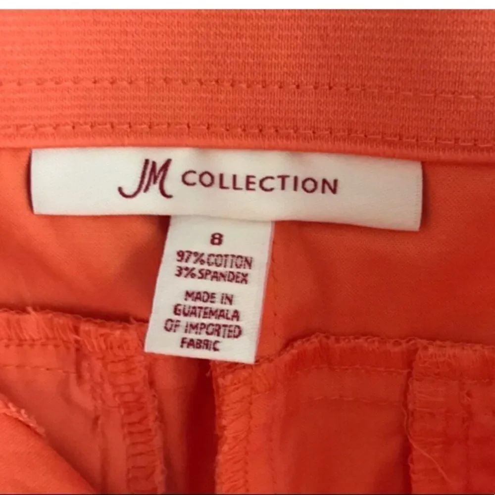 JM Collection Size 8 Capris Orange - Picture 6 of 7